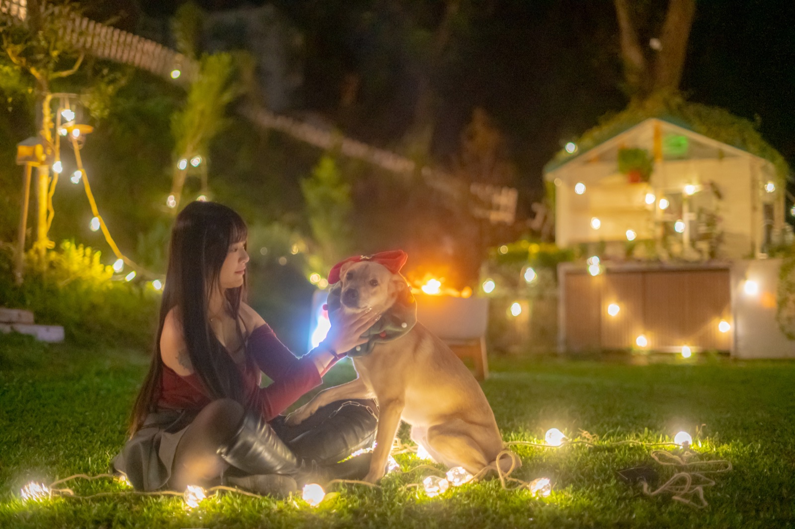 夜晚燈串與放鬆氛圍